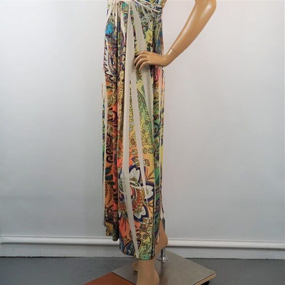 Believe Dress Fit & Flare Multi Color Boho Floral Tie Dye Women Sz S USA Made - Picture 4 of 12